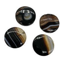 Load image into Gallery viewer, 4 Beads of Sardonyx Agate 20mm Coin Beads 009349