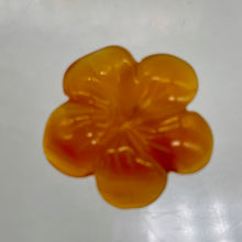 Load image into Gallery viewer, Plumeria! Carved Carnelian Hawaiian Flower Bead | Orange | 25x6mm | 1 Bead |