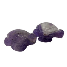 Load image into Gallery viewer, Majestic 2 Carved Amethyst Sea Turtle Animal Beads