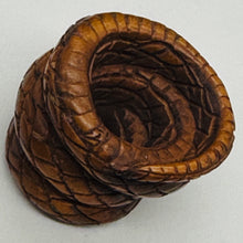 Load image into Gallery viewer, Year of the Snake 2025 Coiled Boxwood Bead | 1 Netsuke | | 17x22x23mm | Brown