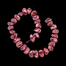 Load image into Gallery viewer, Coppery Warm Raspberry 12 Keishi Pearls 8088