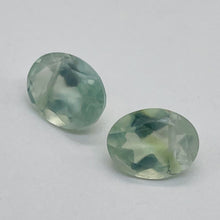 Load image into Gallery viewer, Prehnite Faceted Oval Cabochons | 8x7x4mm | Pale Green | 2 Cabs |
