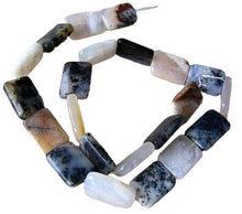 Load image into Gallery viewer, Alluring White African Opal Rectangle Bead Strand 107527