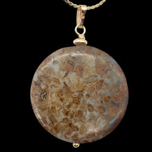 Load image into Gallery viewer, AutumnLeaves Druzy Ocean Jasper 14K Gold Filled Pendant | 30mm | 1 3/4" Long |