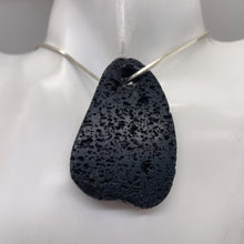 Load image into Gallery viewer, Lava Dawn of Creation Oval Pendant Bead | 51x34x8mm | Black | 1 Pendant Bead |