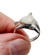 Load image into Gallery viewer, Mother of Pearl Leaping Dolphin Sterling Silver Ring | Size 6 | Silver | 1 Ring|