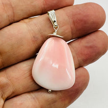 Load image into Gallery viewer, Queen Conch Shell Pendant Creamy Pink White Pear Shape 2" Caribbean