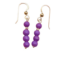 Load image into Gallery viewer, Phosphosiderite Dangle 14K Gold Filled Earrings | 1 1/2" long | Lavender |