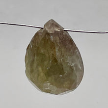 Load image into Gallery viewer, Sapphire 4.1ct Color Change Gemstone Briolette | 12x=x5mm | Green Clear | 1 Bead