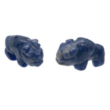 Load image into Gallery viewer, Abundance 2 Sodalite Hand Carved Bison / Buffalo Beads | 21x14x7.5mm | Blue