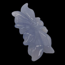 Load image into Gallery viewer, Chalcedony 18ct Hand Carved Flower Pendant Bead | 39x18x4mm | Blue | 1 Bead |