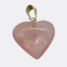 Load image into Gallery viewer, Rose Quartz Heart Pendant | 7/8" Long | Pink | 1 Pendant |