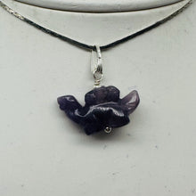 Load image into Gallery viewer, Stegosaurus Dinosaur Amethyst Sterling Silver Pendant | 1 inch long | Purple |