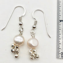 Load image into Gallery viewer, Gorgeous Natural Fresh Water Pearl Solid Sterling Silver Earrings | 1 1/4 inch |