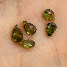 Load image into Gallery viewer, Sapphire AAA Faceted 2.2cts Parcel Briolette Beads | 6x4 to 5x4mm | Green | 5 |
