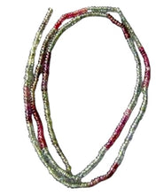 Load image into Gallery viewer, Multi-Hue 2x1mm Sonya Sapphire Bead Strand 21.53cts 107701