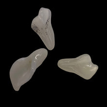 Load image into Gallery viewer, Chalcedony Calla Lily Flower Beads | 22x11x2.5mm - 27x11x2mm | White | 3 Beads |