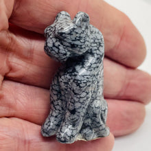 Load image into Gallery viewer, Hand-Carved Sitting Leopard | 46x30x20mm | Grey Black | 1 Figurine |