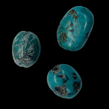 Load image into Gallery viewer, Turquoise Nugget Beads |19g | | 25x10 to 18x13mm | Blue, Black | 3 Beads |