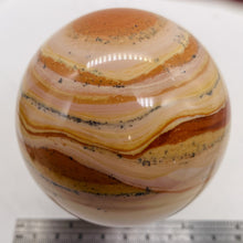 Load image into Gallery viewer, Mookaite Magic Sphere | 75mm (3") | 583g (20.6oz) | Pink White | 1 Specimen |