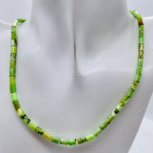 Load image into Gallery viewer, Gaspeite High Grade Tube Bead 16" Strand | 4x6mm | Green Brown | 1 Strand |