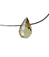 Load image into Gallery viewer, 1 Natural Sage Green Zircon Briolette Bead 6944