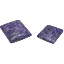Load image into Gallery viewer, 80cts of Rare Rectangular Pillow Charoite Beads | 2 Beads | 27x22x10mm | 10871B