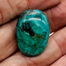 Load image into Gallery viewer, Turquoise 17g Natural Focal Nugget Pendant Bead | 22x21x15| Blue, Black| 1 Bead|