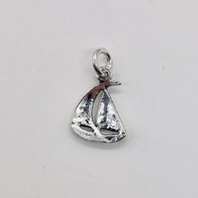 Load image into Gallery viewer, Sailing Boat Sterling Silver Charm | 3/4" Long | Silver | 1 Pendant |