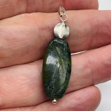 Load image into Gallery viewer, British Columbia Jade Sterling Silver Pendant | Green | 1 3/4" Long | 1 Pendant|