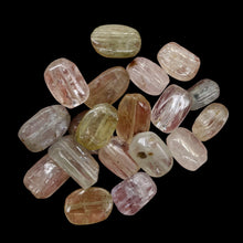 Load image into Gallery viewer, Kunzite Flat Nugget Bead Strand | 22x15x6 to 19x14x8mm | Green, Clear| 19 Beads|