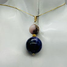 Load image into Gallery viewer, Charoite, Peruvian Opal 14K Gold Filled Pendant | Purple, Pink | 1 7/8" Long |