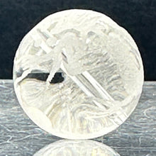 Load image into Gallery viewer, 1 Spectacular Hand Etched Dragon Phoenix Natural Quartz 18mm 10637 | 18mm | Clear