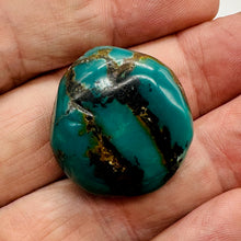 Load image into Gallery viewer, Turquoise Natural Focal 18g Nugget Bead | 28x26x17mm | Blue, Black | 1 Bead |