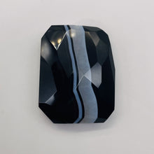 Load image into Gallery viewer, Onyx Flat Faceted Rectangular Pendant Bead | 50x48x14mm | Black White | 1 Bead |