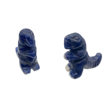 Load image into Gallery viewer, T-Rex Dinosaur 2 Sodalite Tyrannosaurus Rex Beads | 20x18.5x8mm | Blue w/ White