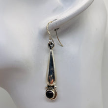 Load image into Gallery viewer, Unique Sophistication Garnet Sterling Silver Earrings | 1 3/4" Long | 1 Pair |