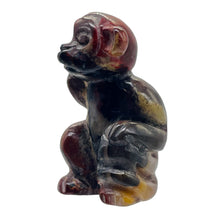 Load image into Gallery viewer, Hand-Carved Sitting Monkey | 1 Figurine | 40x22x21mm | Red Brown