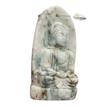 Load image into Gallery viewer, Harmony Stone Jade Buddha Pendant Bead | 1 Pendant Bead| | 50x30mm | White Green