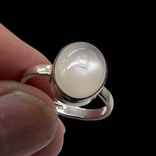 Load image into Gallery viewer, Moonstone Sterling Silver Oval Ring | 7 | White |