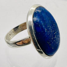 Load image into Gallery viewer, Gemstone Oval Lapis Lazuli Sterling Silver Ring | Size 8 | Blue Silver | 1 Ring|