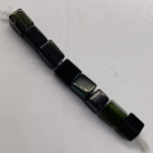 Load image into Gallery viewer, Tourmaline Chrome Cube Translucent Bead Parcel | 4x4mm | Black, Green | 8 Beads|