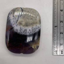 Load image into Gallery viewer, Purple Sage Plume Agate Rectangle Pendant Bead| 39x30x8mm | Purple, White | 1 |