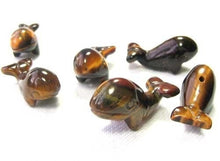 Load image into Gallery viewer, Carved One Tigereye Whale Animal Bead | 20x13x11mm | Golden Brown