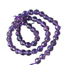 Load image into Gallery viewer, Royal Natural Faceted 8mm Amethyst Round Bead 8 inch Strand 10453AHS