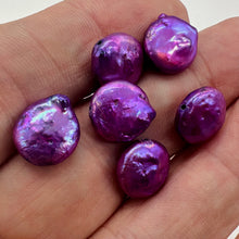 Load image into Gallery viewer, Purple Passion Six Freshwater Coin Pearls 008502