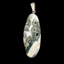 Load image into Gallery viewer, Ocean Jasper Sterling Silver Pendant | 2 1/4" Long | Pink, White, Gray |