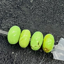 Load image into Gallery viewer, Gaspeite Hi Grade 4mm Rondelle Beads | 4mm | Green Brown | 4 Beads |