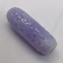 Load image into Gallery viewer, Jade Tube Carved Bead | 30x11mm | Lavender | 1 Bead |