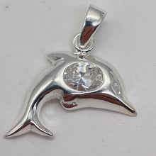 Load image into Gallery viewer, Dolphin Sterling Silver Charm Pendant | 1" Long | Silver | 1 Pendant |